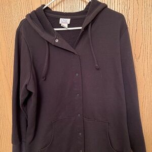 Hooded sweatshirt jacket